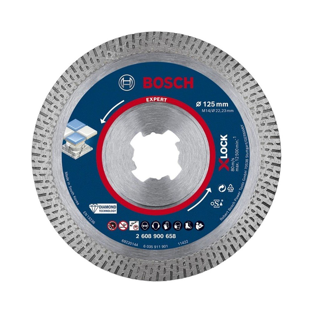 Deimantinis pjovimo diskas BOSCH Expert HardCeramic 125x22,23mm-Deimantiniai diskai-Pjovimo diskai-Bosch-irankiai-darbui