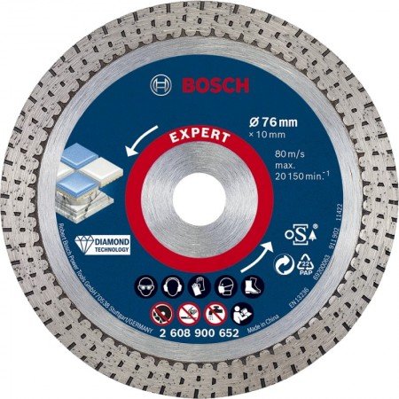 Deimantinis pjovimo diskas BOSCH Expert HardCeramic 76x10mm-Deimantiniai diskai-Pjovimo diskai-Bosch-irankiai-darbui