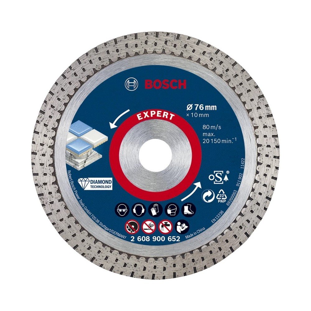 Deimantinis pjovimo diskas BOSCH Expert HardCeramic 76x10mm-Deimantiniai diskai-Pjovimo diskai-Bosch-irankiai-darbui