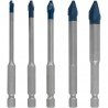 5 dalių grąžtų rinkinys BOSCH Expert Hex-9 HardCeramic-Stiklo grąžtai-Priedai įrankiams-Bosch-irankiai-darbui