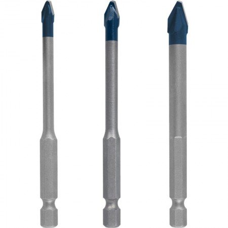 3 dalių grąžtų rinkinys BOSCH Expert Hex-9 HardCeramic-Stiklo grąžtai-Priedai įrankiams-Bosch-irankiai-darbui