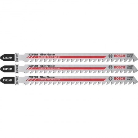 Pjūkleliai BOSCH Expert Fiber Plaster T 341 HM, 3vnt.-Pjūkleliai siaurapjūkliams-Priedai įrankiams-Bosch-irankiai-darbui