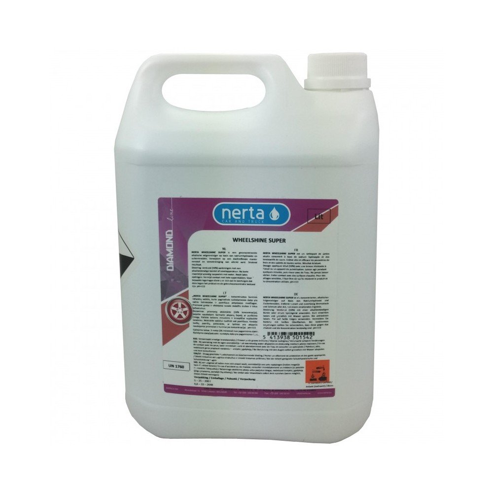 Automobilių diskų ploviklis NERTA Wheelshine Super 5l 25 L-Automobilių plovimo chemija-Plovimo chemija-Nerta-irankiai-darbui Automobilių diskų ploviklis NERTA Wheelshine Super 5l 25 L-Automobilių plovimo chemija-Plovimo chemija-Nerta-irankiai-darbui