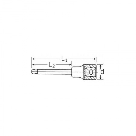 Galvutė su šešiakampiu rutuliniu antgaliu STAHLWILLE 54KK 1/2" 8 mm-Galvutės, galvučių rinkiniai-Autoserviso įranga-Stahlwille-i