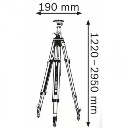 Trikojis stovas BOSCH BT 300 HD 5/8"-Nivelyrai-Matavimo įrankiai-Bosch-irankiai-darbui