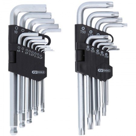 22 dalių šešiakampių ir Torx raktų rinkinys KS TOOLS-Šešiakampiai L-formos raktai-Rankiniai įrankiai-KsTools-irankiai-darbui
