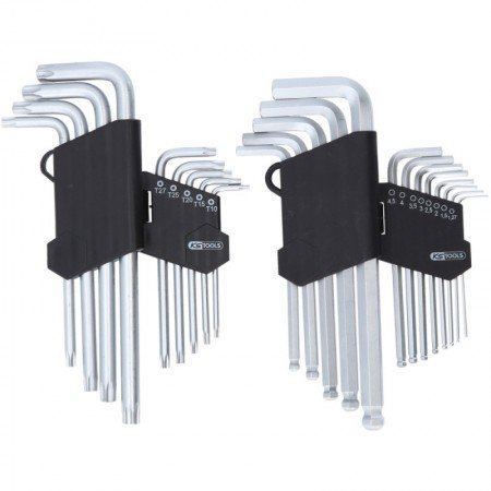 22 dalių šešiakampių ir Torx raktų rinkinys KS TOOLS-Šešiakampiai L-formos raktai-Rankiniai įrankiai-KsTools-irankiai-darbui