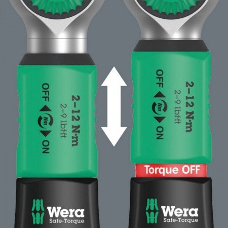 1/4" dinamometrinis raktas WERA Safe-Torque A1 2-12 Nm-Dinamometriniai raktai-Autoserviso įranga-Wera-irankiai-darbui