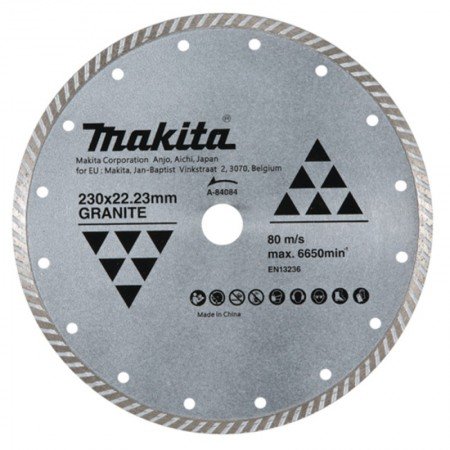 Deimantinis diskas betonui MAKITA Turbo 230mm A-84084-Deimantiniai diskai-Pjovimo diskai-Makita Accessories-irankiai-darbui