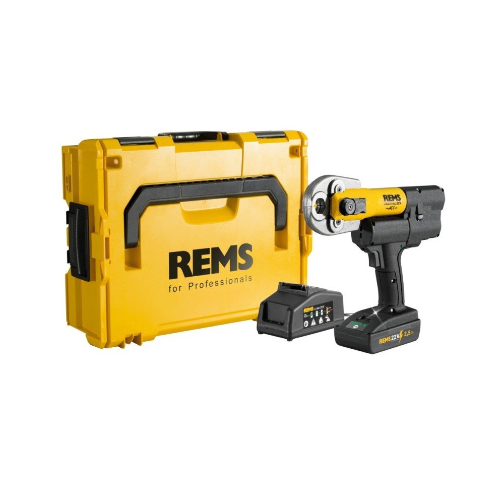 Vamzdžių presavimo įrankis REMS Mini-Press 22V ACC L-Boxx 2,5Ah-Presavimo technika-Santechnikos įrankiai-Rems-irankiai-darbui