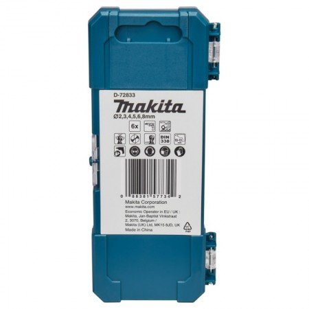 6 dalių metalo grąžtų rinkinys MAKITA HSS-TiN-Grąžtų rinkiniai-Metalo grąžtai, frezos-Makita Accessories-irankiai-darbui
