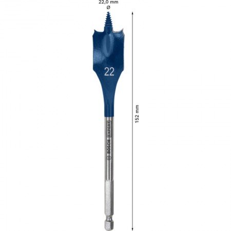 Plunksninis medžio grąžtas BOSCH Expert Ø22x152mm-Plunksniniai medžio grąžtai-Medžio grąžtai, frezos-Bosch-irankiai-darbui