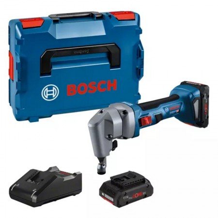 Adatinės skardos žirklės BOSCH GNA 18V-16 E 2x4,0Ah ProC-Akumuliatoriniai kirpimo įrankiai-Akumuliatoriniai įrankiai-Bosch-irank