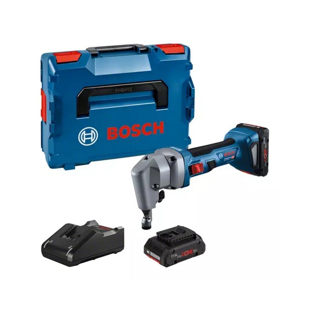 Adatinės skardos žirklės BOSCH GNA 18V-16 E 2x4,0Ah ProC-Akumuliatoriniai kirpimo įrankiai-Akumuliatoriniai įrankiai-Bosch-irank