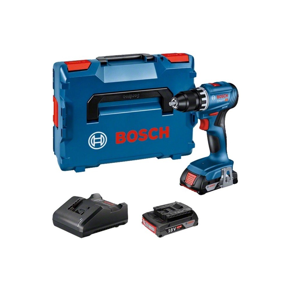 Akumuliatorinis suktuvas-gręžtuvas BOSCH GSR 18V-45 2x2,0Ah-Akumuliatoriniai suktuvai/gręžtuvai-Akumuliatoriniai suktuvai, gręžt