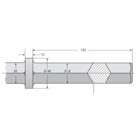 Plokščias kaltas HiKOKI H90SC HEX31,7 36x550mm-Kaltai-Akumuliatoriniai perforatoriai-HiKOKI Accessories-irankiai-darbui