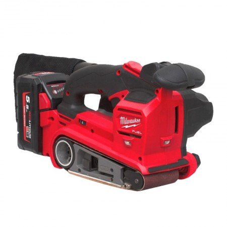 Akumuliatorinis juostinis šlifuoklis MILWAUKEE M18 FBTS75-552X-Akumuliatoriniai šlifuokliai-Akumuliatoriniai įrankiai-Milwaukee-