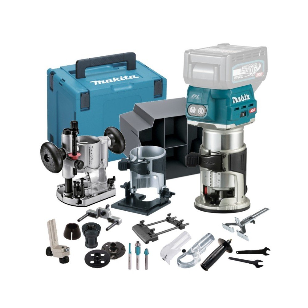 Akumuliatorinis frezeris MAKITA RT001GZ13 40V Max XGT-Akumuliatoriniai pjovimo įrankiai-Akumuliatoriniai įrankiai-Makita 40V Max