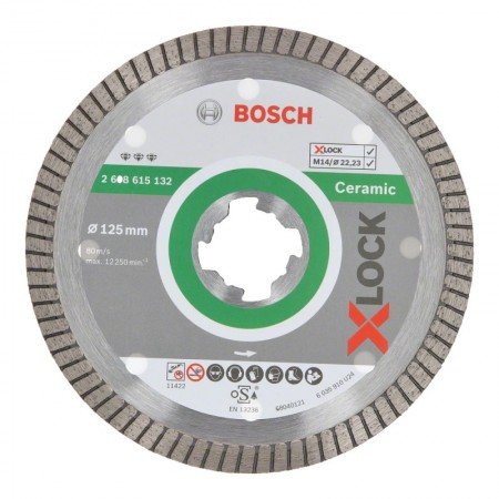 Deimantinis pjovimo diskas BOSCH Extra Clean Turbo 125x22,2 mm-Deimantiniai diskai-Pjovimo diskai-Bosch-irankiai-darbui