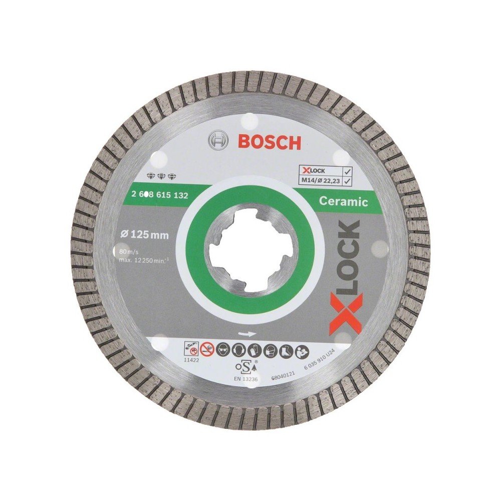Deimantinis pjovimo diskas BOSCH Extra Clean Turbo 125x22,2 mm-Deimantiniai diskai-Pjovimo diskai-Bosch-irankiai-darbui