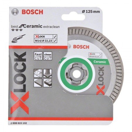Deimantinis pjovimo diskas BOSCH Extra Clean Turbo 125x22,2 mm-Deimantiniai diskai-Pjovimo diskai-Bosch-irankiai-darbui