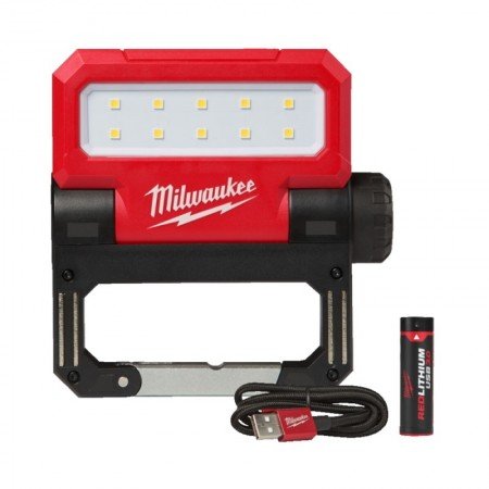 USB įkraunamas LED prožektorius MILWAUKEE L4 FFL-301-Akumuliatoriniai prožektoriai-Akumuliatoriniai įrankiai-Milwaukee-irankiai-