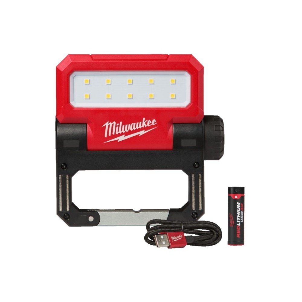 USB įkraunamas LED prožektorius MILWAUKEE L4 FFL-301-Akumuliatoriniai prožektoriai-Akumuliatoriniai įrankiai-Milwaukee-irankiai-