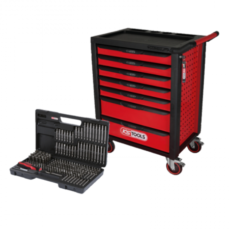 598 dalių vežimėlis su įrankiais KS TOOLS Racing line-Įrankių vežimėliai-Autoserviso įranga-KsTools-irankiai-darbui