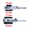 Dvigubas terkšlinis veržliaraktis KS TOOLS 4in1 10x19/13x17mm-Veržliarakčiai-Rankiniai įrankiai-KsTools-irankiai-darbui