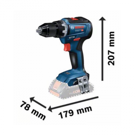 Akumuliatorinis suktuvas-gręžtuvas BOSCH GSR 18V-55 Solo-Akumuliatoriniai suktuvai/gręžtuvai-Akumuliatoriniai suktuvai, gręžtuva