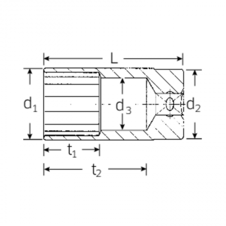 1/2" Šešiakampė galvutė STAHLWILLE 51S 20,8mm-Galvutės, galvučių rinkiniai-Autoserviso įranga-Stahlwille-irankiai-darbui