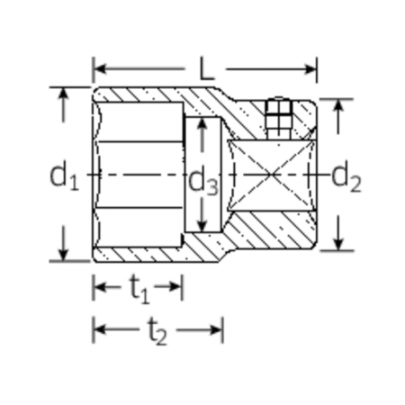 3/4" Šešiakampė galvutė STAHLWILLE 55 21mm-Galvutės, galvučių rinkiniai-Autoserviso įranga-Stahlwille-irankiai-darbui