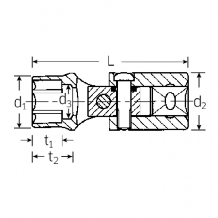 1/2" Šešiakampis šarnyras STAHLWILLE 53 10mm-Galvutės, galvučių rinkiniai-Autoserviso įranga-Stahlwille-irankiai-darbui