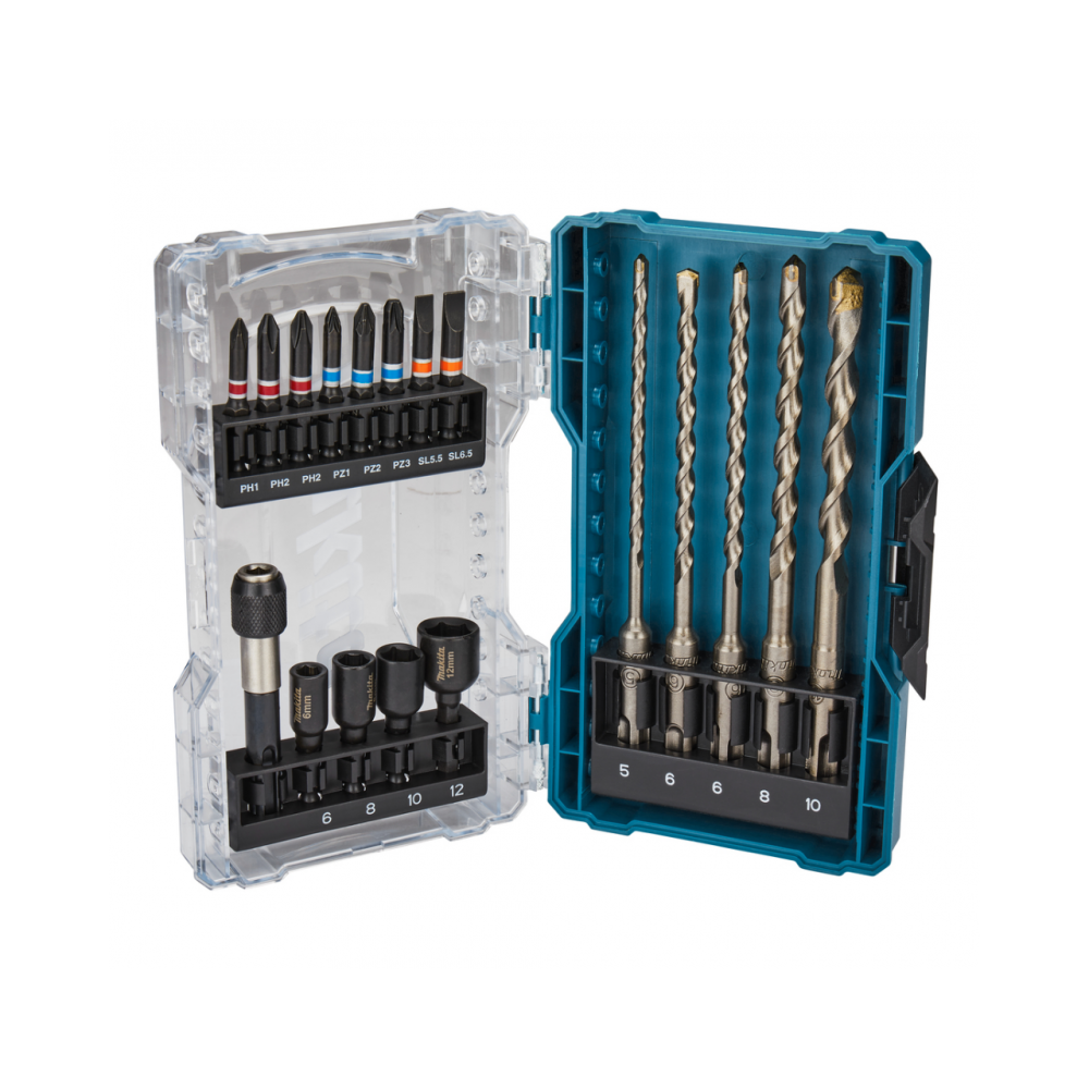 18 dalių gręžimo ir sukimo antgalių rinkinys MAKITA E-07026-Galvutės, galvučių rinkiniai-Autoserviso įranga-Makita Accessories-i