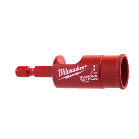 Deimantinė gręžimo karūna MILWAUKEE Diamond Plus™ 20mm-Deimantinės karūnos ir lėkštelės-Priedai įrankiams-Milwaukee Accessories-