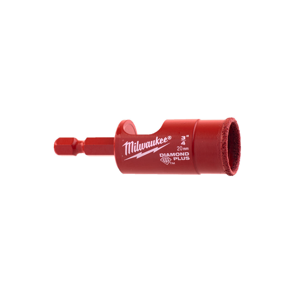 Deimantinė gręžimo karūna MILWAUKEE Diamond Plus™ 20mm-Deimantinės karūnos ir lėkštelės-Priedai įrankiams-Milwaukee Accessories-