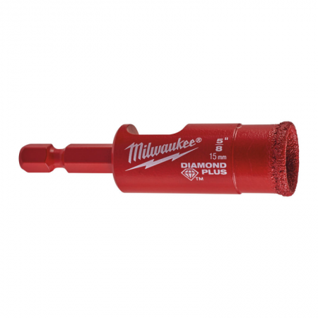 Deimantinė gręžimo karūna MILWAUKEE Diamond Plus™ 15mm-Deimantinės karūnos ir lėkštelės-Priedai įrankiams-Milwaukee Accessories-