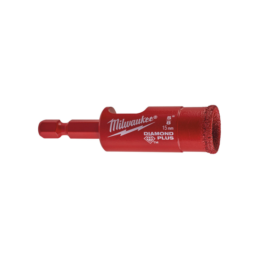 Deimantinė gręžimo karūna MILWAUKEE Diamond Plus™ 15mm-Deimantinės karūnos ir lėkštelės-Priedai įrankiams-Milwaukee Accessories-