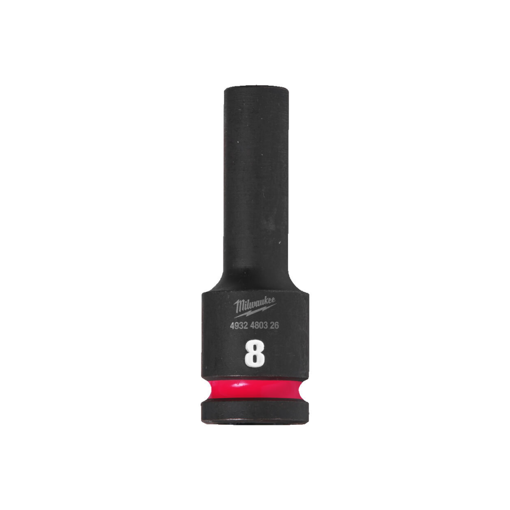 Ilga smūginė galva MILWAUKEE SHW 1/2" 8 mm-Galvutės, galvučių rinkiniai-Autoserviso įranga-Milwaukee Accessories-irankiai-darbui