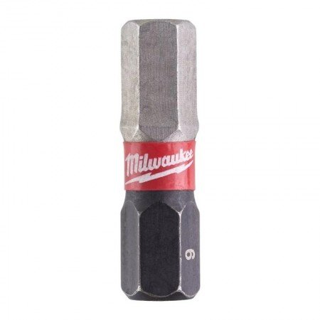 Smūginis sukimo antgalis MILWAUKEE HEX6 25mm, 2vnt.-Atsuktuvų antgaliai, adapteriai-Suktuvai, gręžtuvai ir veržliasukiai-Milwauk