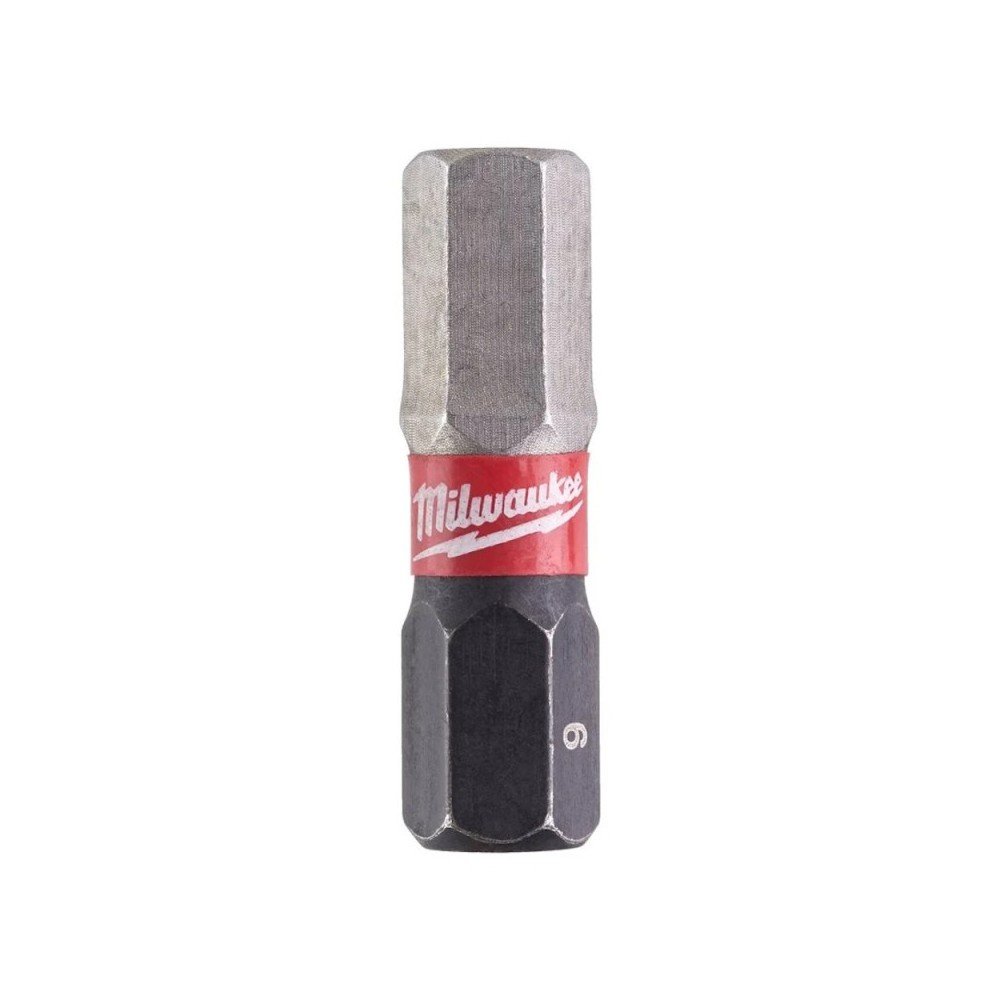 Smūginis sukimo antgalis MILWAUKEE HEX6 25mm, 2vnt.-Atsuktuvų antgaliai, adapteriai-Suktuvai, gręžtuvai ir veržliasukiai-Milwauk