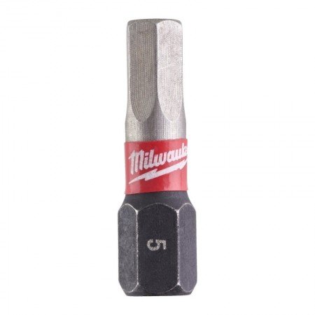 Smūginis sukimo antgalis MILWAUKEE HEX5 25mm, 2vnt.-Atsuktuvų antgaliai, adapteriai-Suktuvai, gręžtuvai ir veržliasukiai-Milwauk