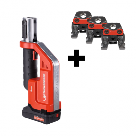 Akumuliatorinis presas ROTHENBERGER Romax Compact TT Basic su priedu-Presavimo technika-Santechnikos įrankiai-Rothenberger-irank