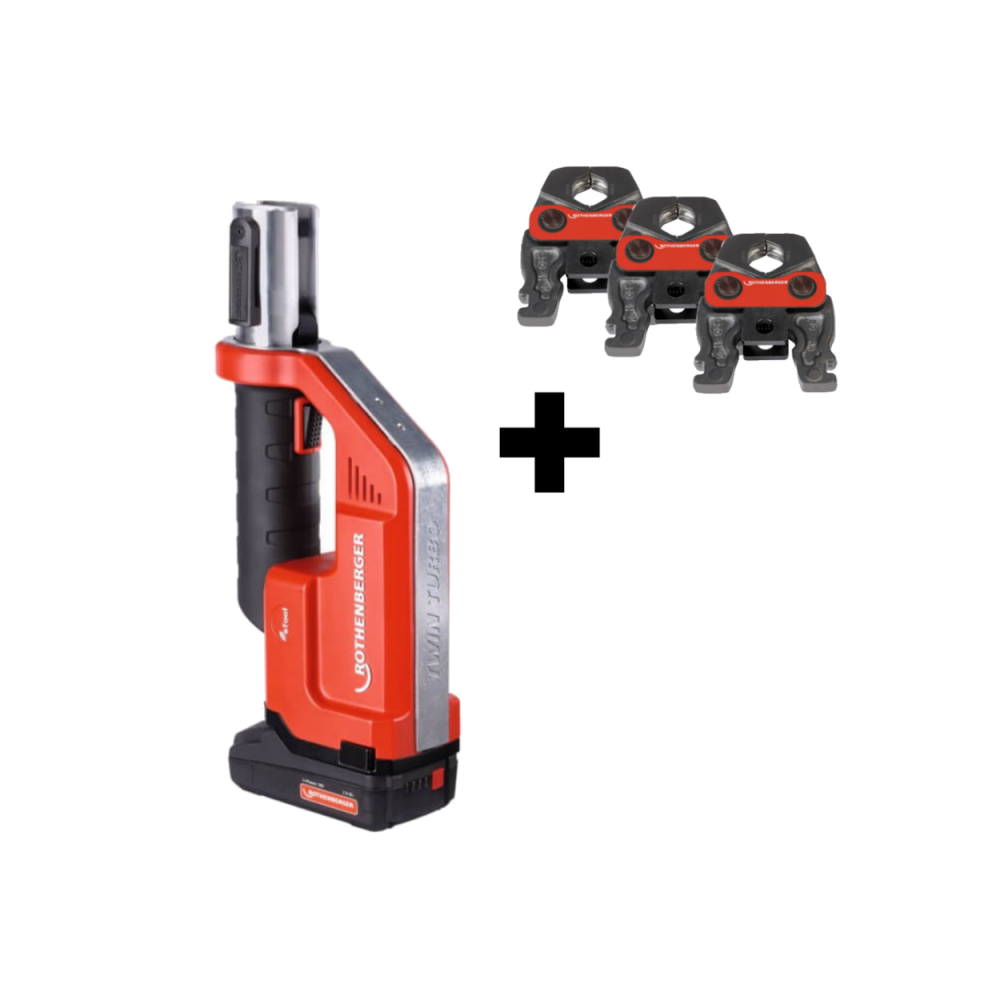 Akumuliatorinis presas ROTHENBERGER Romax Compact TT Basic su priedu-Presavimo technika-Santechnikos įrankiai-Rothenberger-irank Akumuliatorinis presas ROTHENBERGER Romax Compact TT Basic su priedu-Presavimo technika-Santechnikos įrankiai-Rothenberger-irank