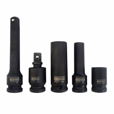 Ilgų ir trumpų smūginių galvų komplektas KS TOOLS 1/2", 40vnt.-Galvutės, galvučių rinkiniai-Autoserviso įranga-KsTools-irankiai-