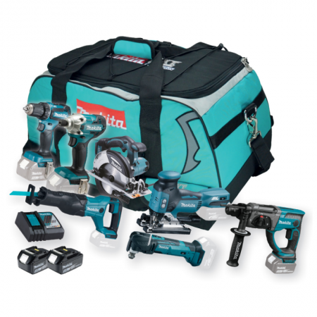 Akumuliatorinių įrankių rinkinys MAKITA DLX7021TX1-Akumuliatoriniai suktuvai/gręžtuvai-Akumuliatoriniai suktuvai, gręžtuvai ir v