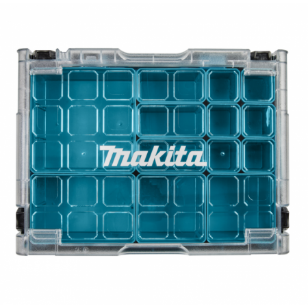 MAKPAC lagaminas su skaidriu dangčiu ir dėžutėmis MAKITA-Įrankių dėžės-Priedai įrankiams-Makita Accessories-irankiai-darbui