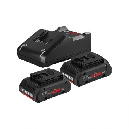 Akumuliatorių ir įkroviklio komplektas BOSCH GBA ProCORE 18V 4,0Ah-Įrankių akumuliatoriai ir jų priedai-Akumuliatoriniai įrankia
