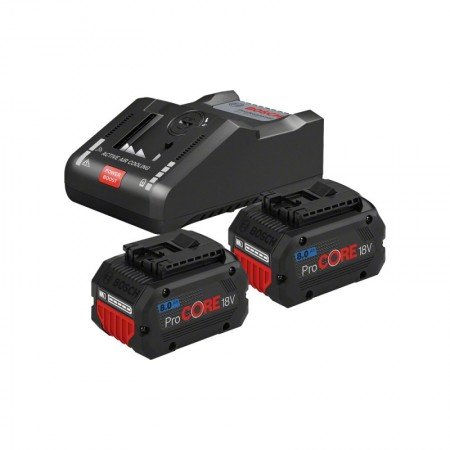 Akumuliatorių ir įkroviklio komplektas BOSCH GBA ProCORE 18V 8,0Ah-Įrankių akumuliatoriai ir jų priedai-Akumuliatoriniai įrankia