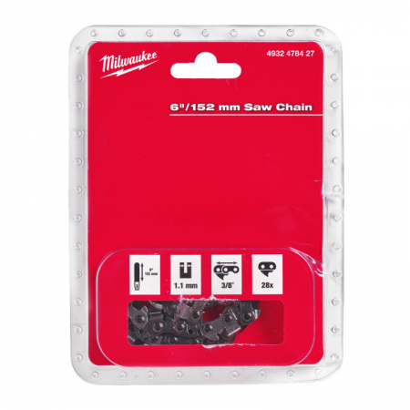 Pjūklo grandinė MILWAUKEE P1 3/8, 1,1mm, 152mm-Sodo technikos priedai-Sodo technika-Milwaukee Accessories-irankiai-darbui